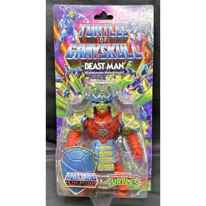 Turtles of Grayskull Beast Man TMNT MOTU Origins Retro Action Figure New